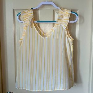 Lily Star yellow and white top, size L